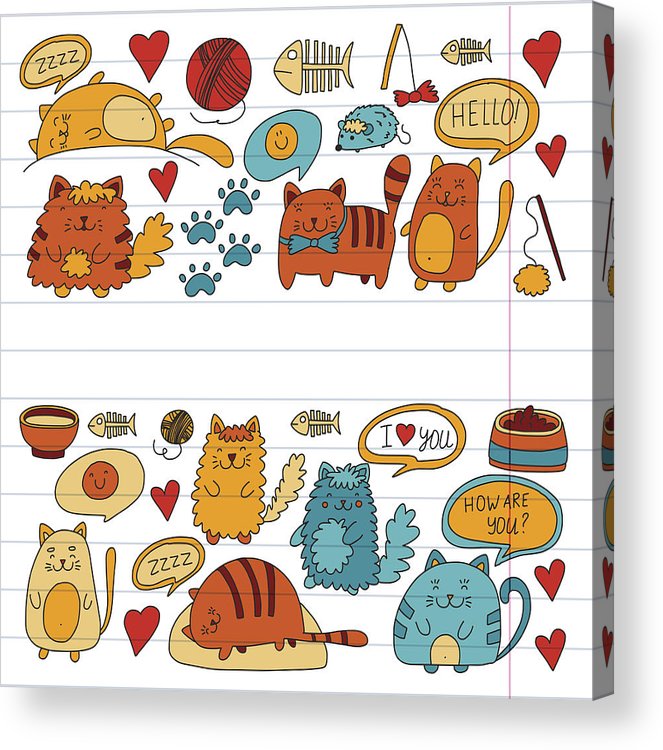 663x750 cats vector domestic cute kawaii kittens japanese kawaii style - Kindergarten Kids Drawing