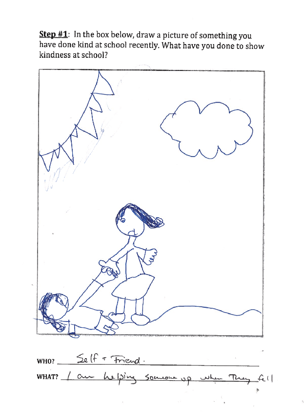 625x842 drawing of students' perception of kindness in themselves - Kindness Drawing