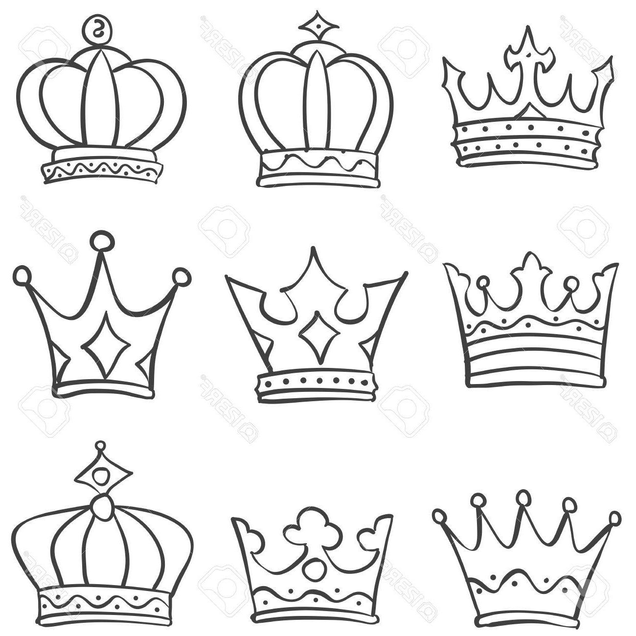 King And Queen Crown Drawing At E90