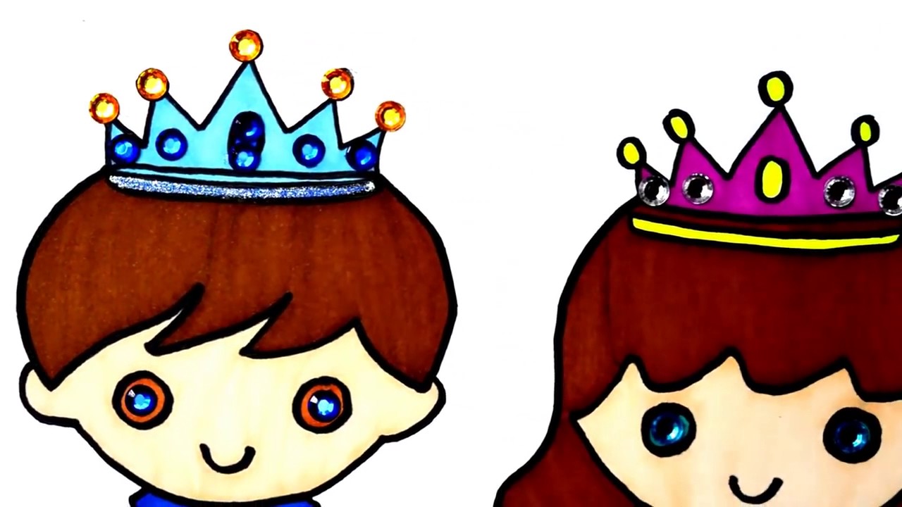 1280x720 How To Draw Little King And Queen Coloring Pages L Drawing Videos ...