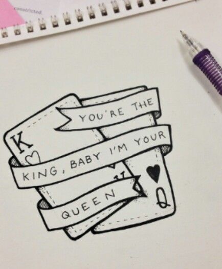 434x526 You're The King, Baby I'm Your Queen Piercings Tattoos - King And Queen Drawings