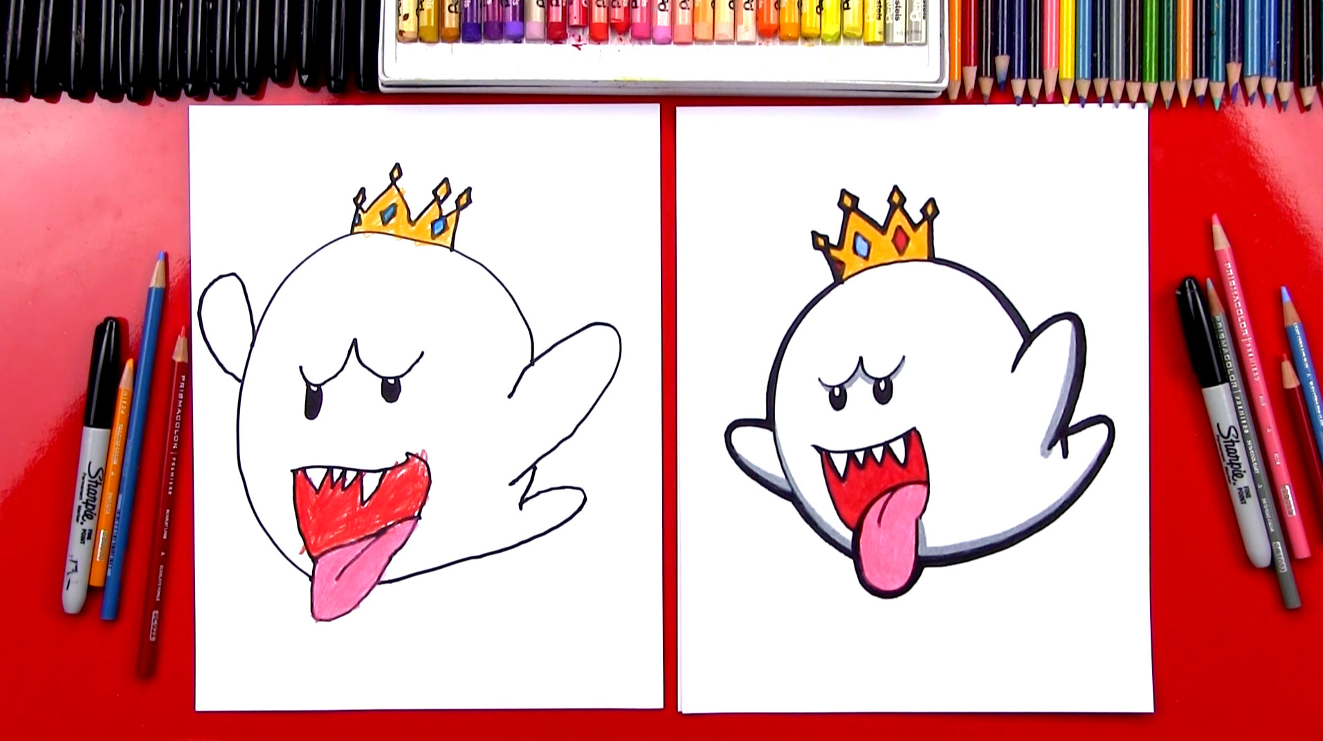 1912x1071 How To Draw King Boo From Mario - King Boo Drawing