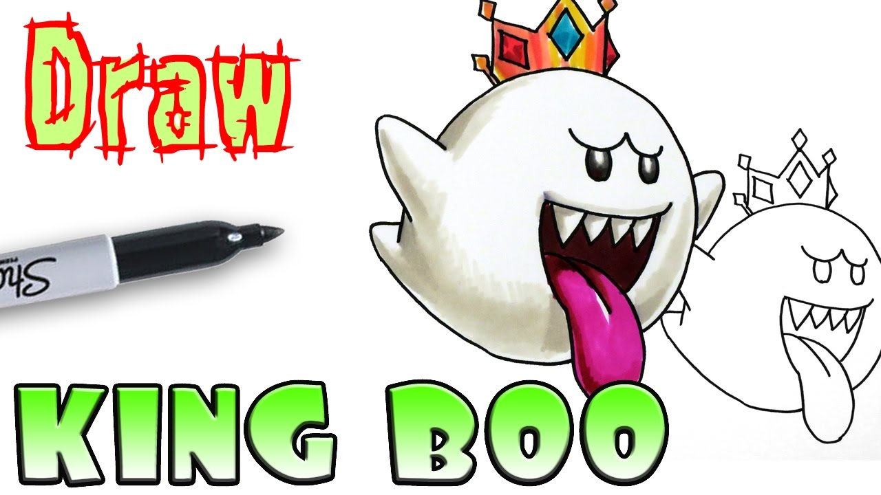 1280x720 How To Draw King Boo - King Boo Drawing