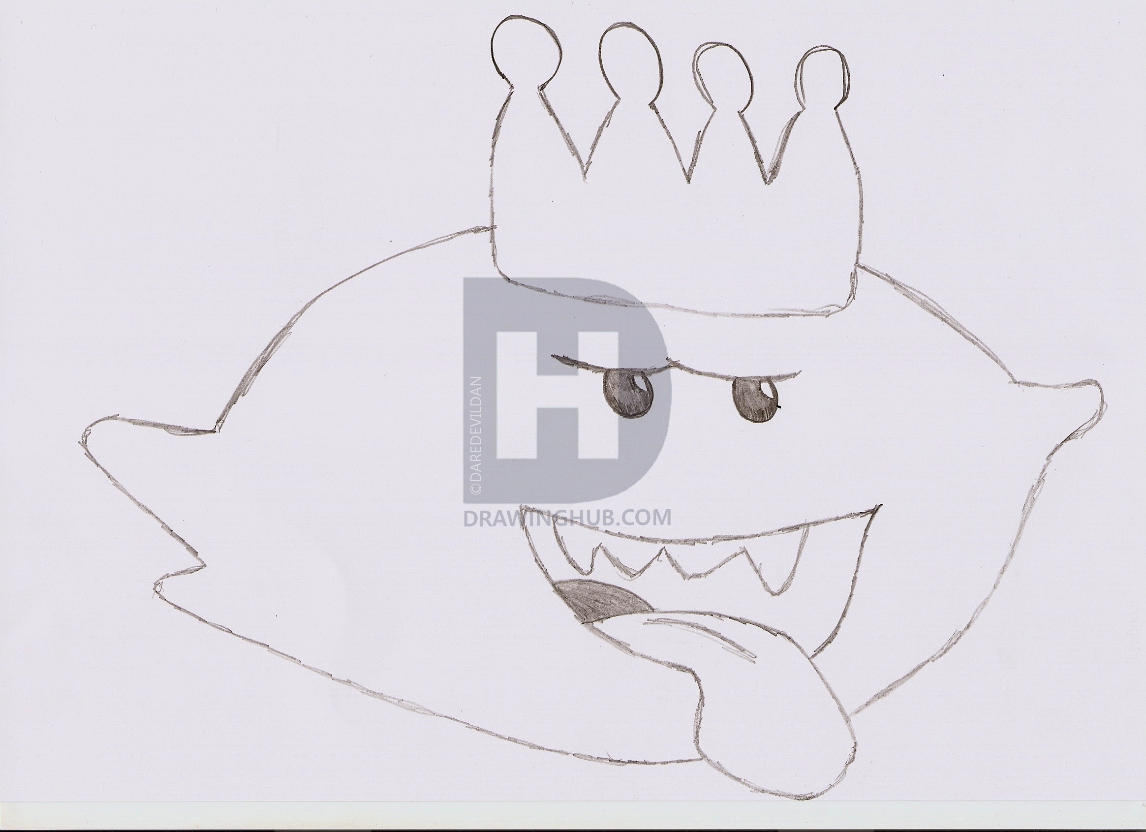 2329x1691 King Boo Drawing - King Boo Drawing