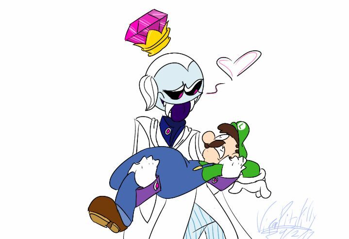 719x494 King Boo X Luigi Drawing Practice Thingy Video Games Amino - King Boo Drawing