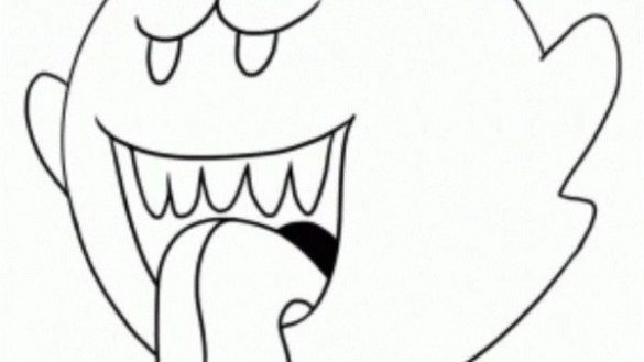 585x329 Tremendous King Boo Coloring Pages Drawing At Getdrawings Com Free - King Boo Drawing