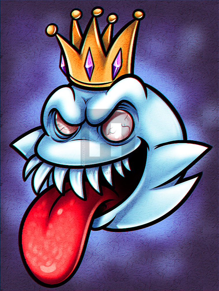 759x1008 How To Draw King Boo, Step - King Boo Drawing