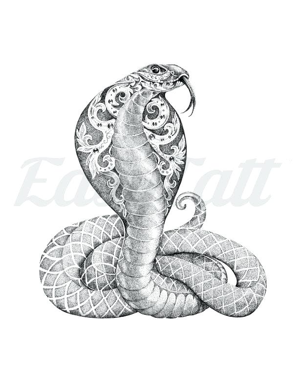 612x792 Cobra Snake Pointeuniform Club - King Cobra Snake Drawing