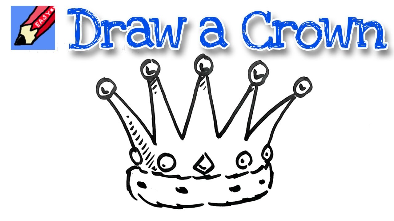 How To Draw A Crown Real Easy - King Crown Drawing Easy. 