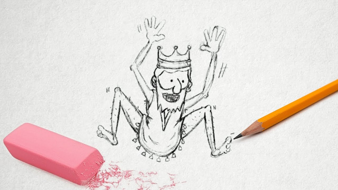 1280x720 Speed Digital Sketch Of King David Dancing And Worshiping - King David Drawing