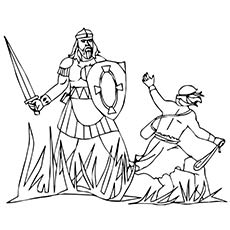 230x230 top 'david and goliath' coloring pages for your little ones - King David Drawing