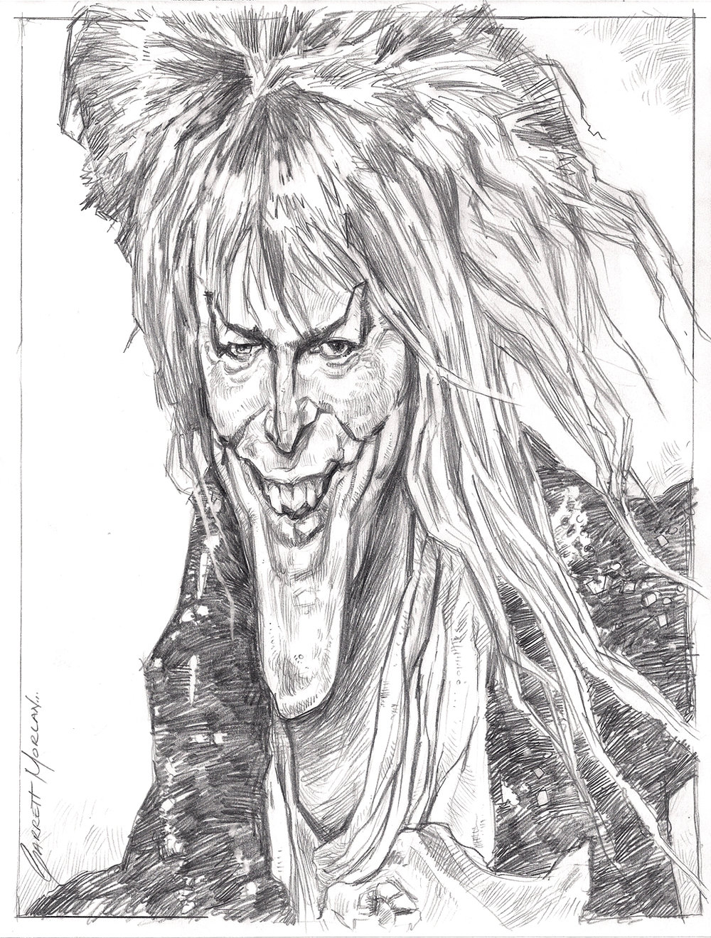 1000x1319 Jareth, The Goblin King - King David Drawing