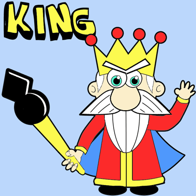 400x400 How To Draw A Cartoon King Step - King Drawing