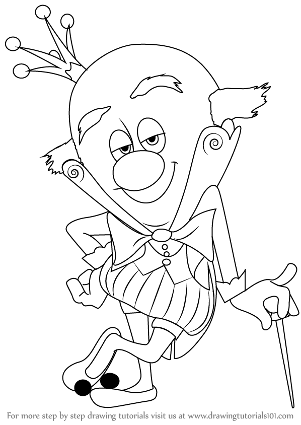 598x844 Learn How To Draw King Candy From Wreck It Ralph - King Drawing
