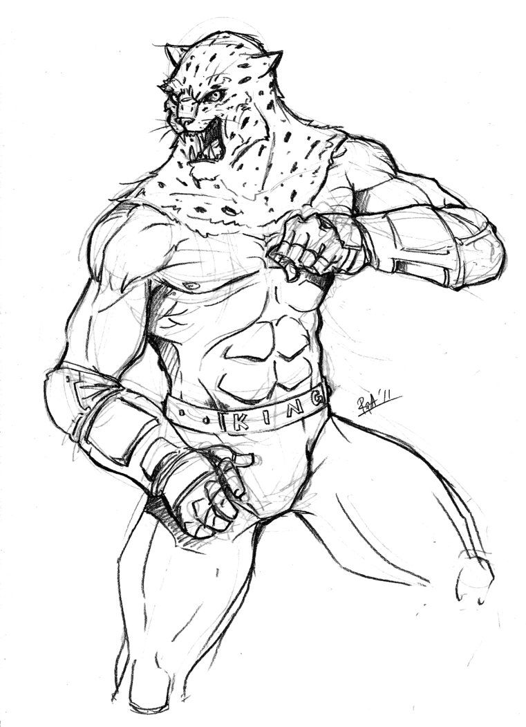 761x1051 tekken king drawing video games in king drawing, drawings - King Drawing