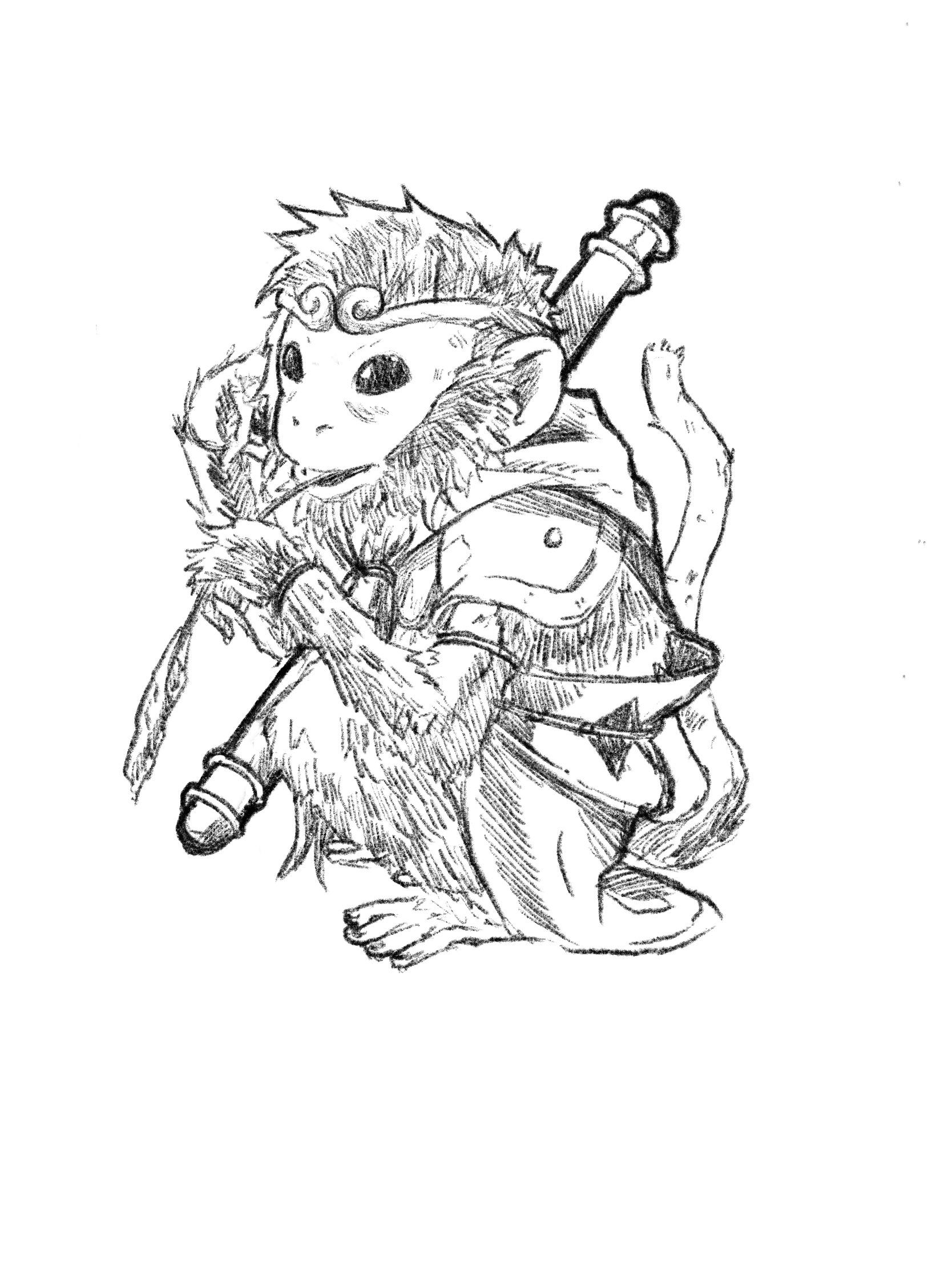 1668x2224 The Monkey King Drawing - King Drawing