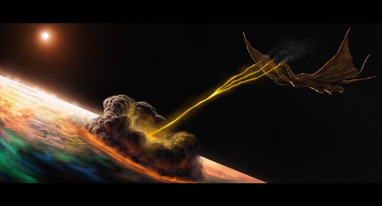 1280x691 Kaiju Artist Made A King Ghidorah Drawing Today Lol Would - King Ghidorah Drawing