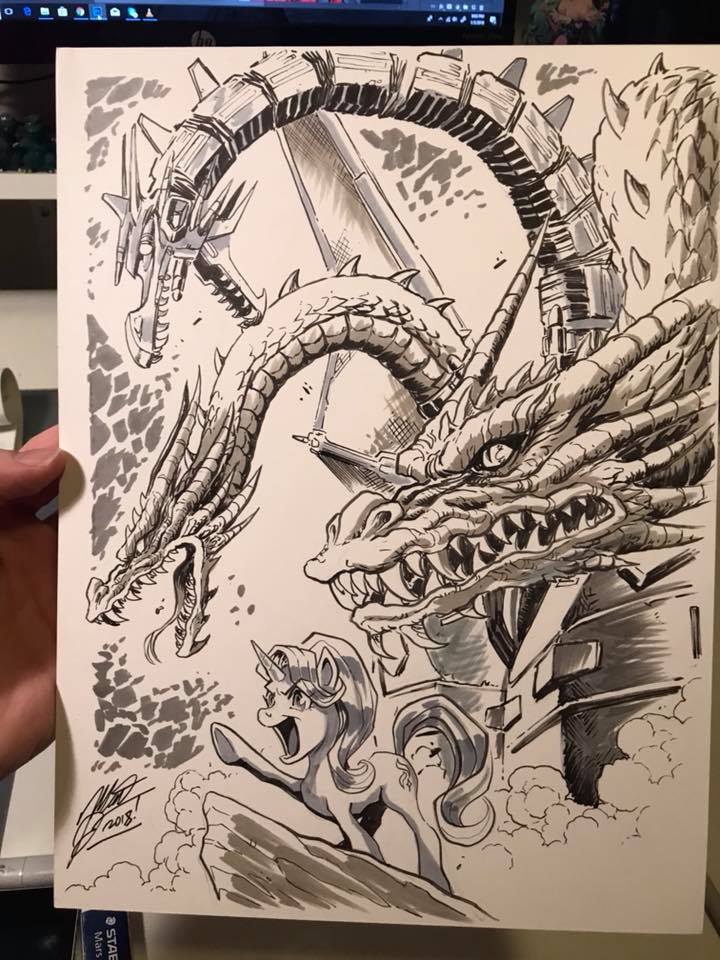 720x960 matt frank's mecha king ghidorah and starlight godzilla know - King Ghidorah Drawing