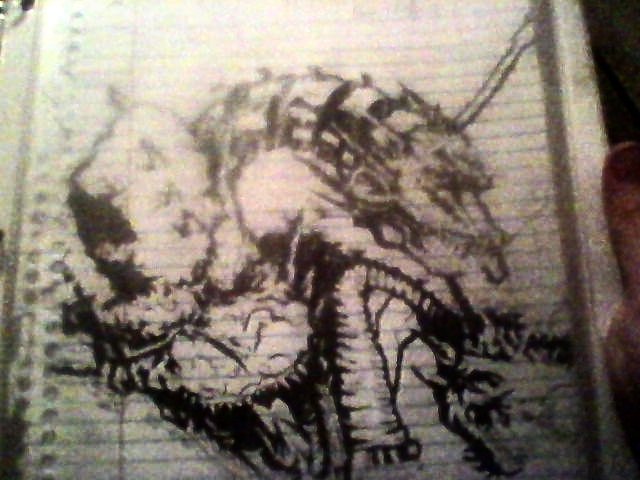640x480 mecha king ghidorah drawing - King Ghidorah Drawing