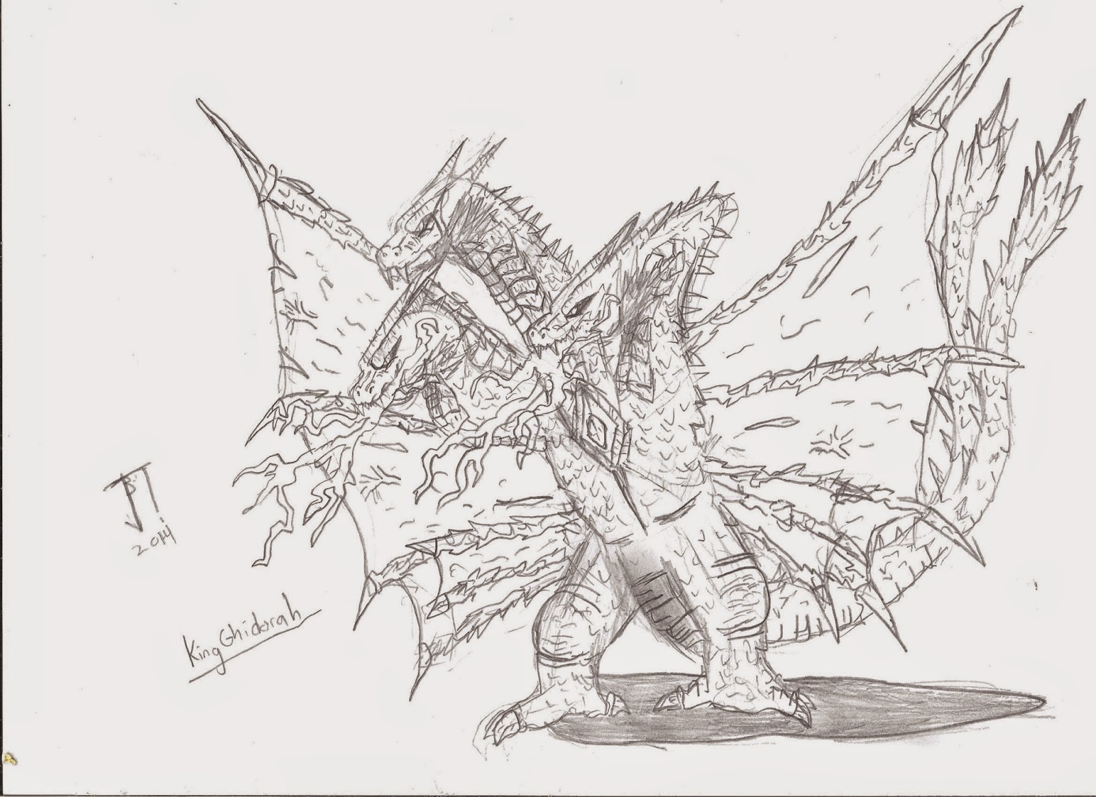 King Ghidorah Sketch