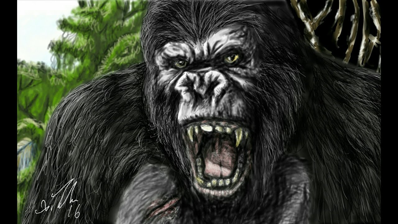 1280x720 king kong drawing king kong - King Kong Drawing