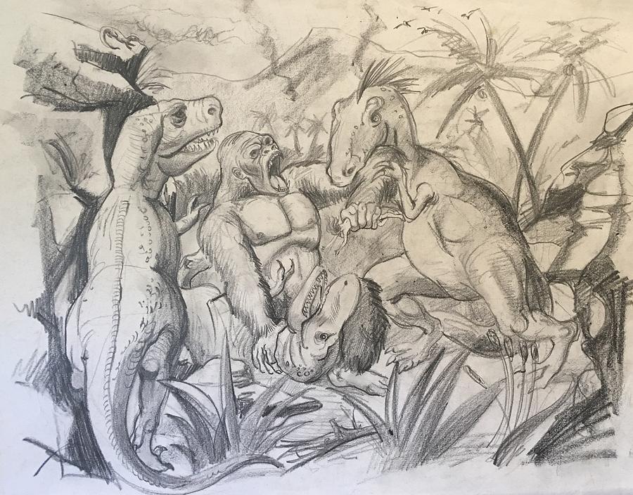 900x704 King Kong Drawing - King Kong Drawing