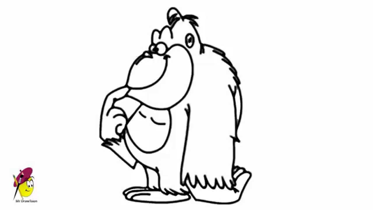 1280x720 King Kong Cartoon - King Kong Drawing