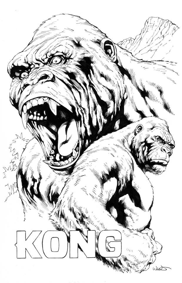 619x960 Kong - King Kong Drawing