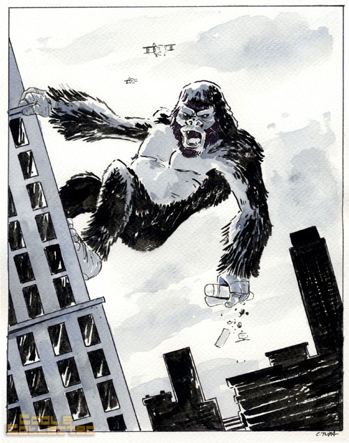 500x636 Awesome King Kong Illustrations - King Kong Drawing