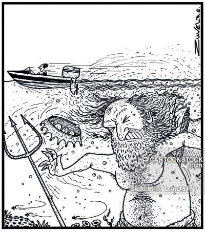 400x451 King Neptune Cartoons And Comics - King Neptune Drawing