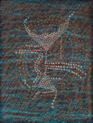 375x494 King Neptune Stirs Things Up Drawing - King Neptune Drawing