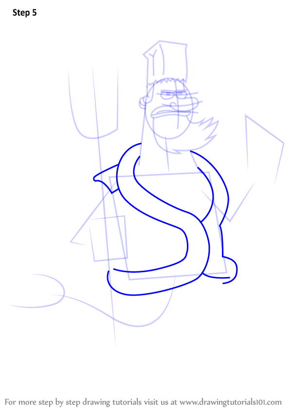 600x846 Learn How To Draw King Neptune From Spongebob Squarepants - King Neptune Drawing