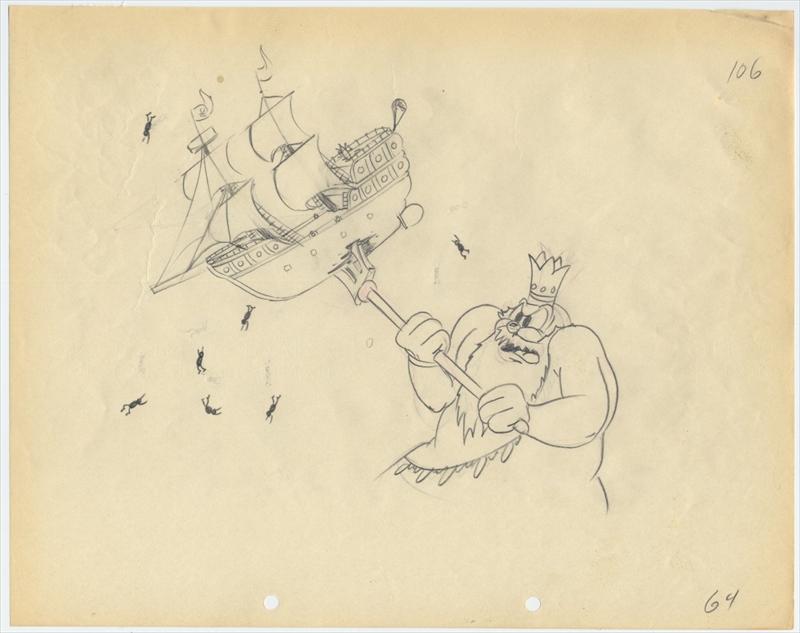 800x633 Disney King Neptune Fine Animation - King Neptune Drawing