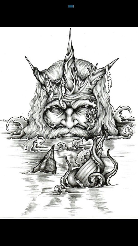 540x960 king neptune king neptune tattoos, poseidon tattoo, mythology - King Neptune Drawing