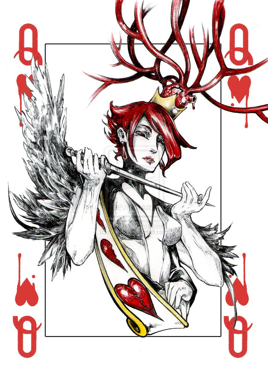 900x1263 Images For Gt Queen Of Hearts Drawing Tats Playing Cards Art - King Of Hearts Drawing