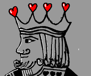 300x250 King Of Hearts Drawing - King Of Hearts Drawing