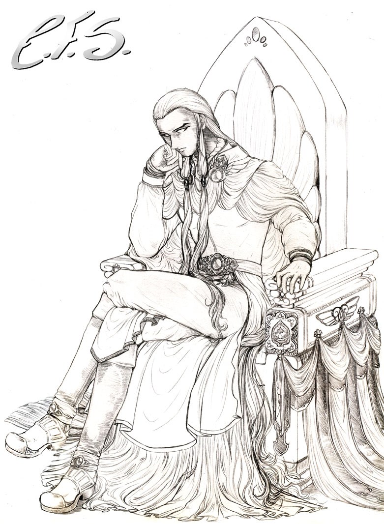 His Sitting Drawing King Throne - King On Throne Drawing. 