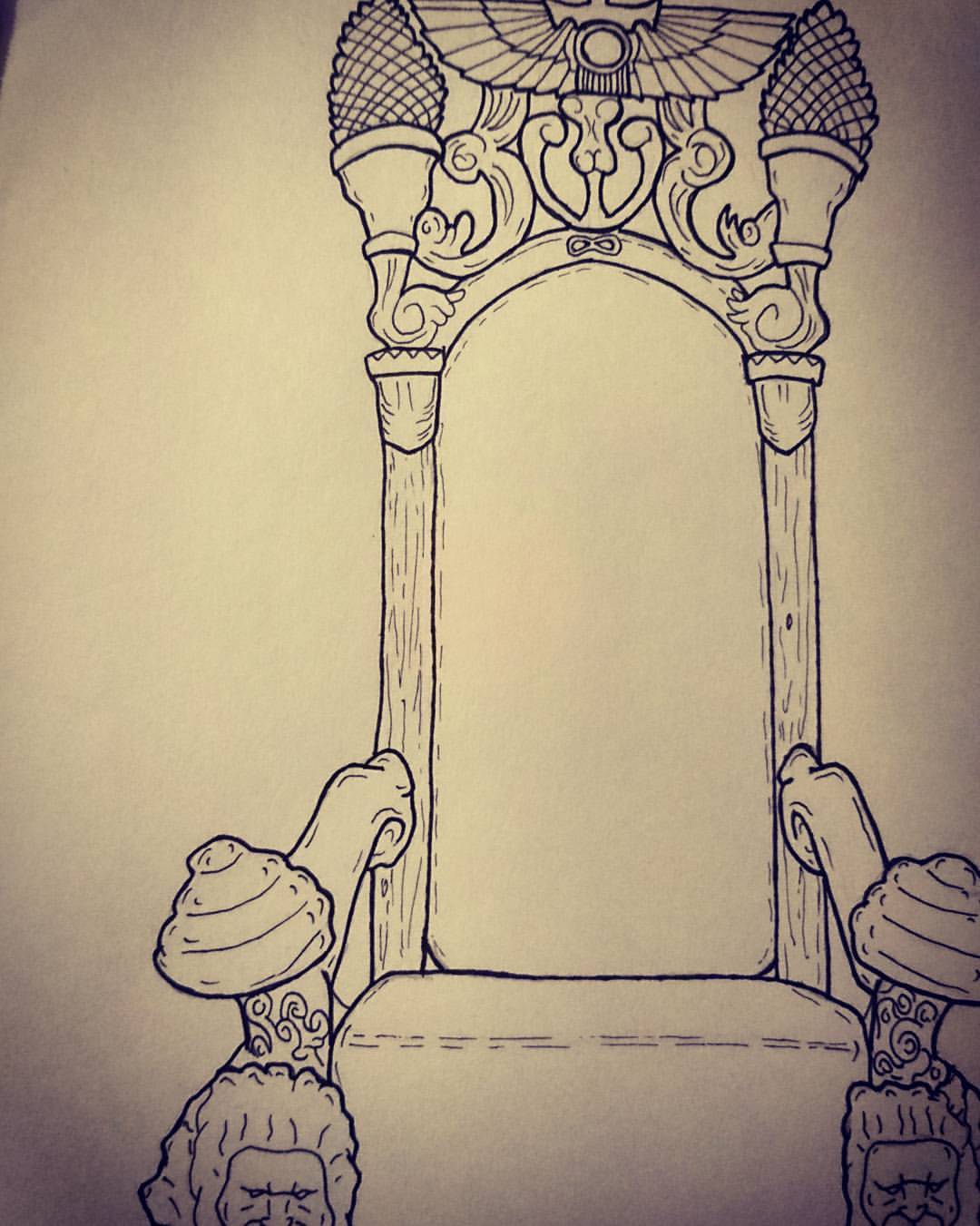 1080x1351 The Odd Art Of Darren Saint Darren Last One For Ape - King On Throne Drawing