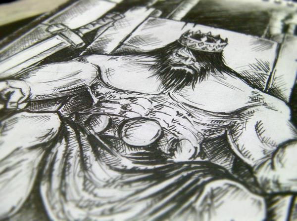 600x448 Reha Akar On Twitter The Mad King Sketch - King On Throne Drawing