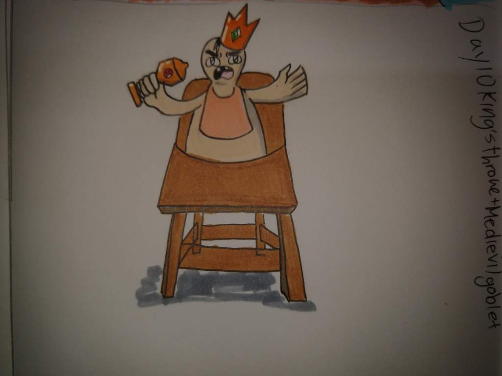 1024x768 Day Of Drawing Prompts - King On Throne Drawing