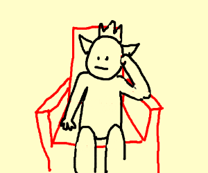 300x250 Devil King Sitting On Throne Drawing - King On Throne Drawing