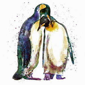 300x300 Penguin Art Pixels - King Penguin Drawing