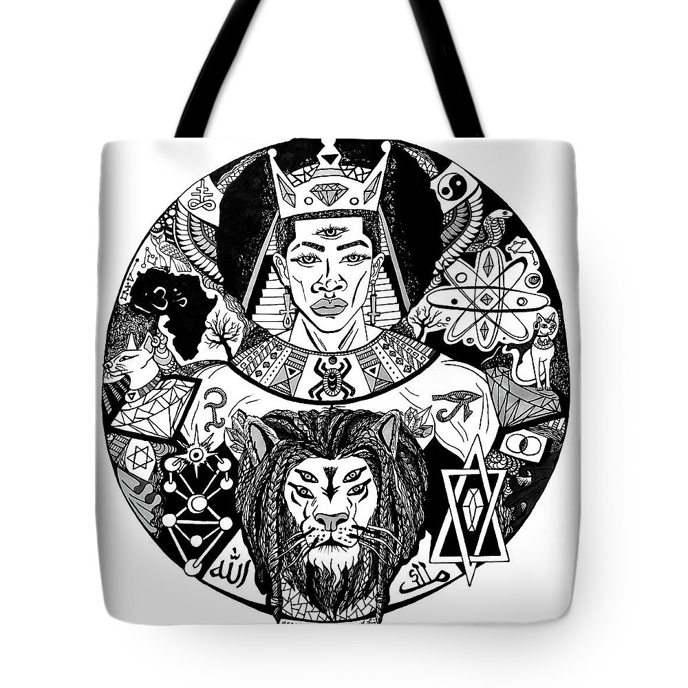 1000x1000 king solomon and lion of judah drawing tote bag for sale - King Solomon Drawing