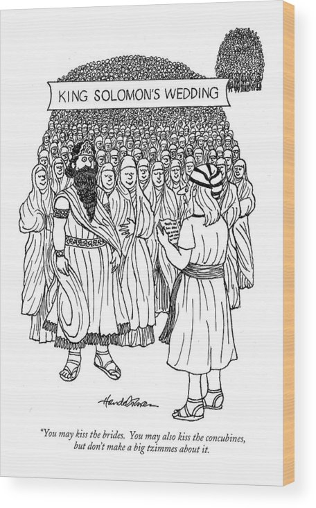 456x732 king solomon's wedding you may kiss the brides wood print - King Solomon Drawing