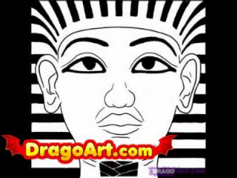 480x360 How To Draw King Tut, Step - King Tut Drawing