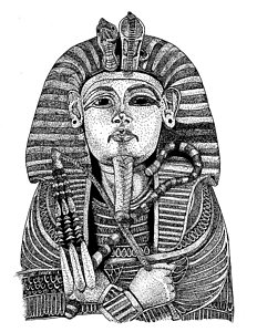 232x300 King Tut Drawing - King Tut Drawing