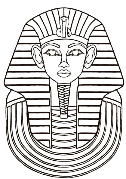 419x595 King Tut Drawing - King Tut Drawing
