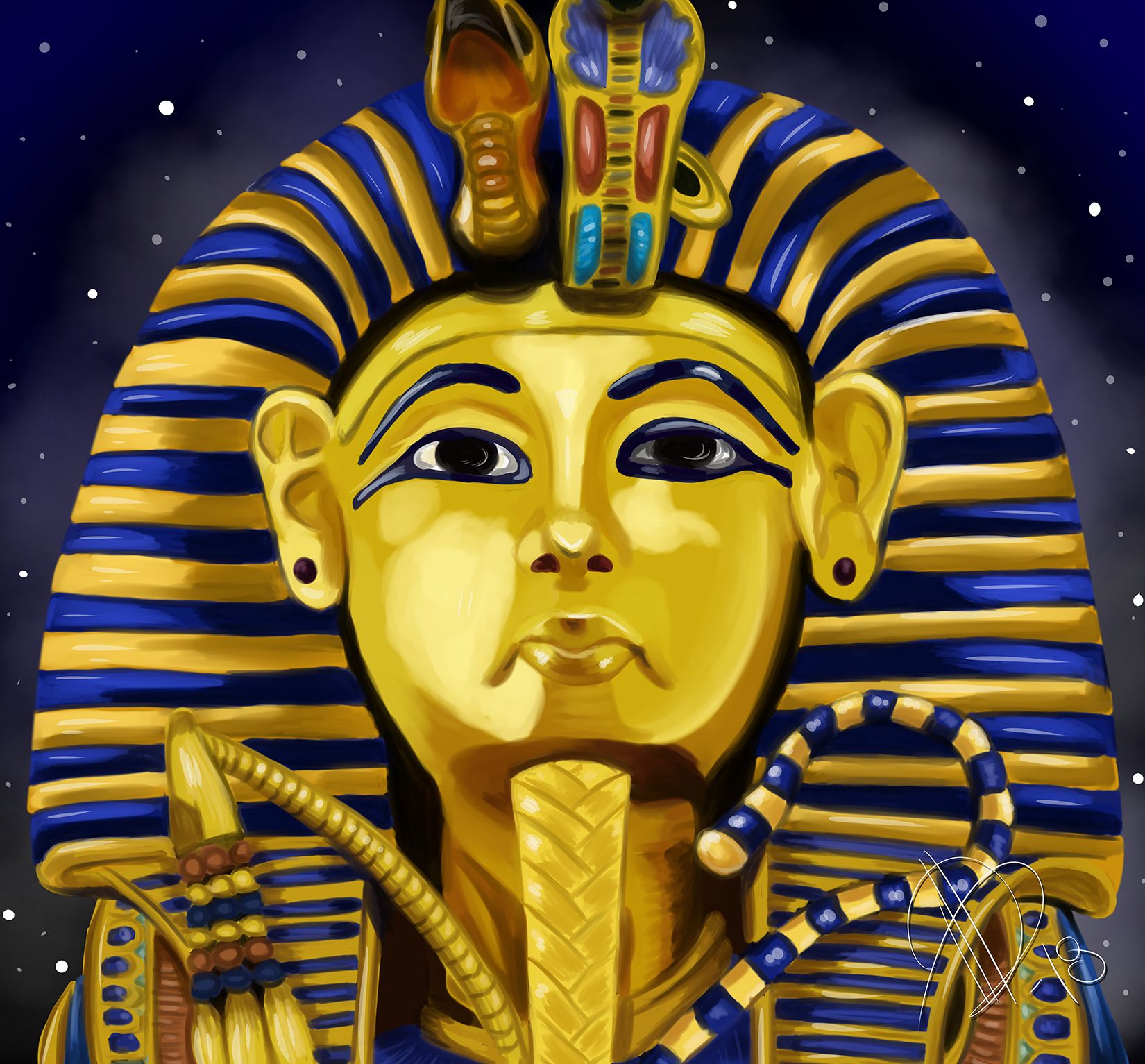 1650x1533 A Drawing Of King Tut - King Tut Drawing