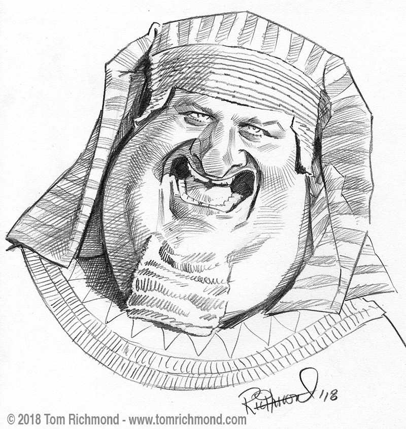 800x845 Richmond Illustration Inc - King Tut Drawing