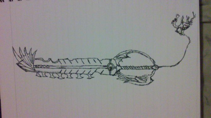 670x377 how to draw a kingdom hearts keyblade steps - Kingdom Hearts Drawing